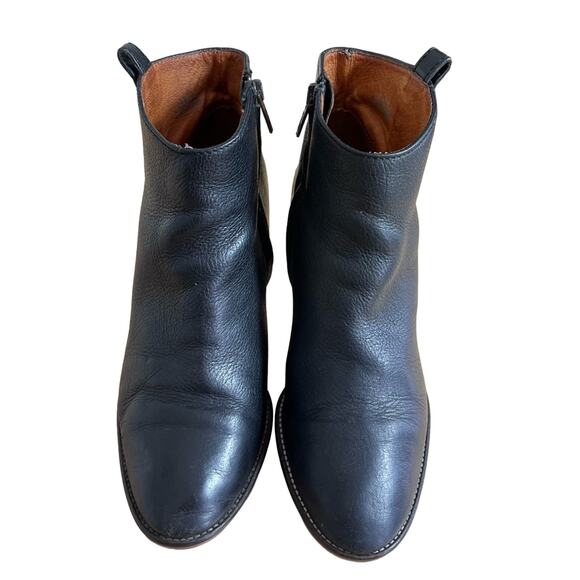 Madewell Boots Womens 8 Black Side Zip Ankle Leather Made in Italy - Picture 5 of 14